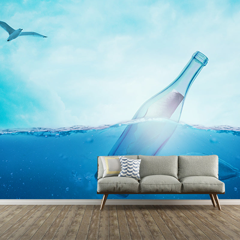 Photography Stain Resistant Mural Wallpaper Sea Surface Indoor Wall Mural