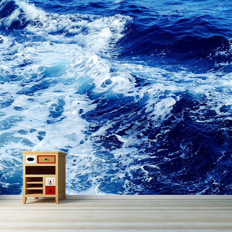 Modern Style Mural Wallpaper Sea Wave Eco-friendly Indoor Wall Mural