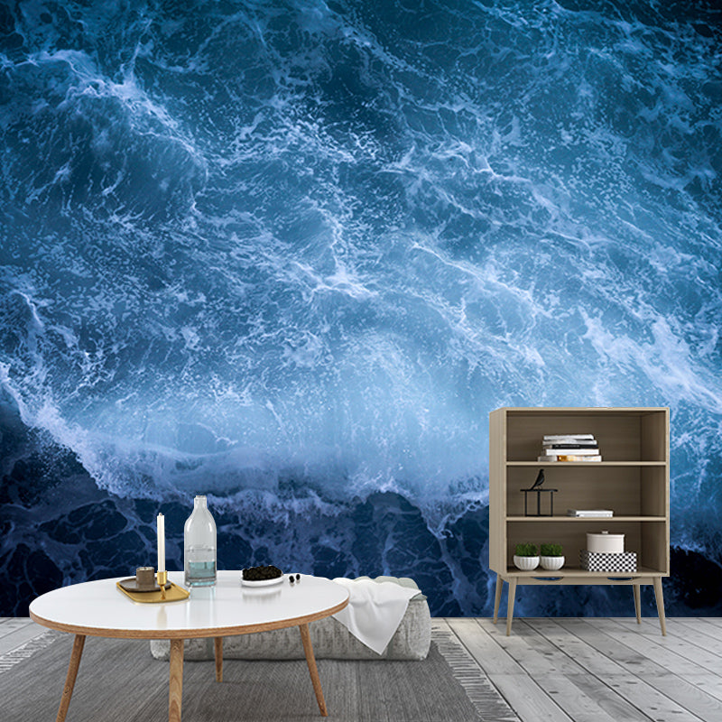 Modern Style Mural Wallpaper Sea Wave Eco-friendly Indoor Wall Mural