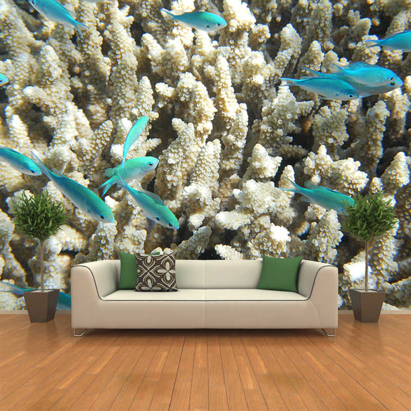 Photography Stain Resistant Mural Wallpaper Underwater World Living Room Wall Mural