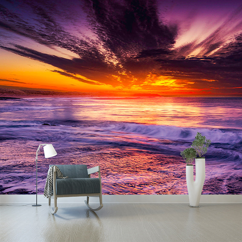 Modern Style Mural Wallpaper Sea Environment Friendly Bedroom Wall Mural