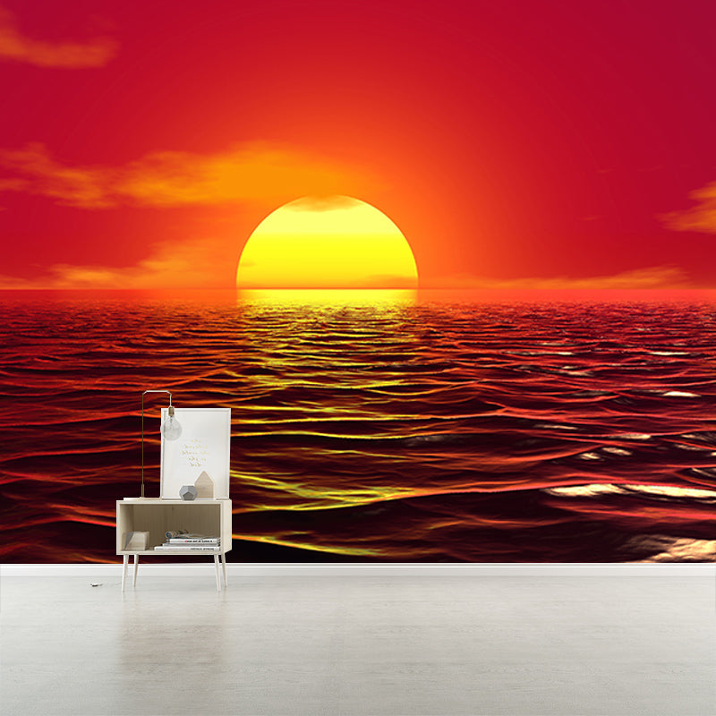 Modern Style Mural Wallpaper Sea Environment Friendly Bedroom Wall Mural