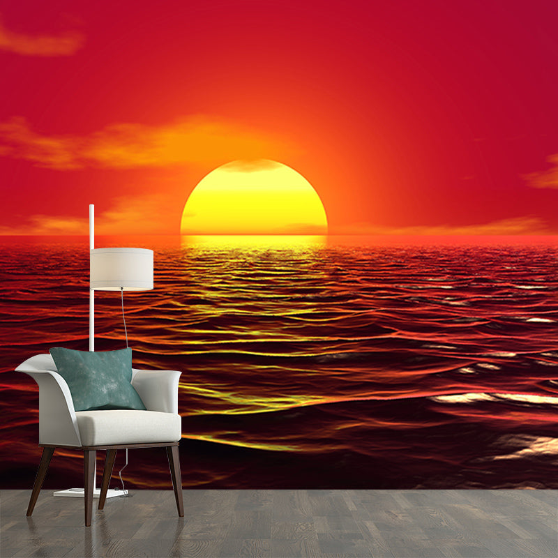 Modern Style Mural Wallpaper Sea Environment Friendly Bedroom Wall Mural