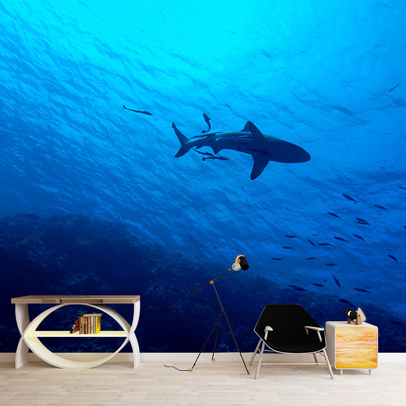 Underwater World Mildew Resistant Wallpaper Sleeping Room Wall Mural