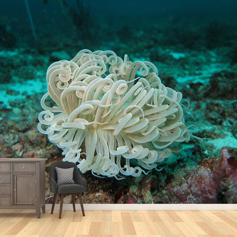 Underwater World Mildew Resistant Wallpaper Sleeping Room Wall Mural