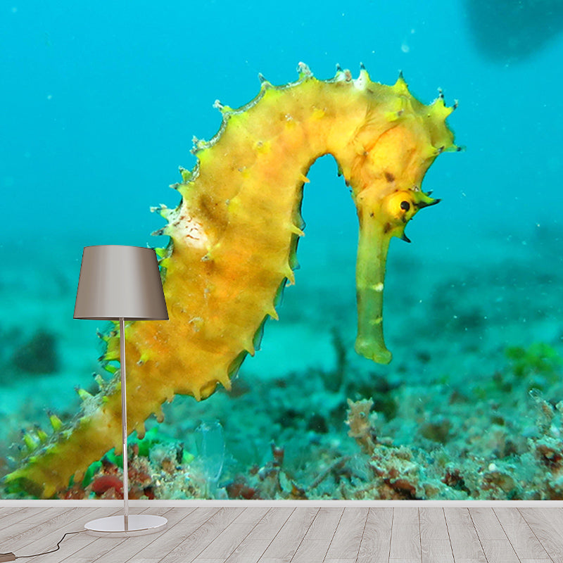 Underwater World Mildew Resistant Wallpaper Sleeping Room Wall Mural