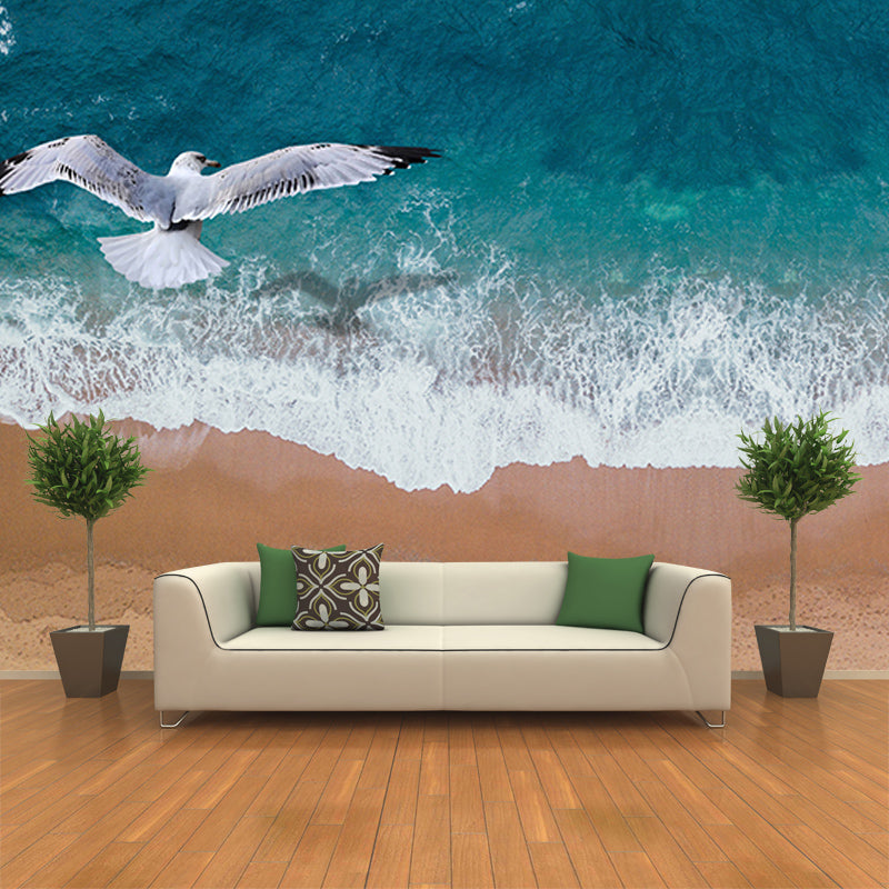 Modern Illustration Mural Wallpaper Sea Wave Indoor Wall Mural