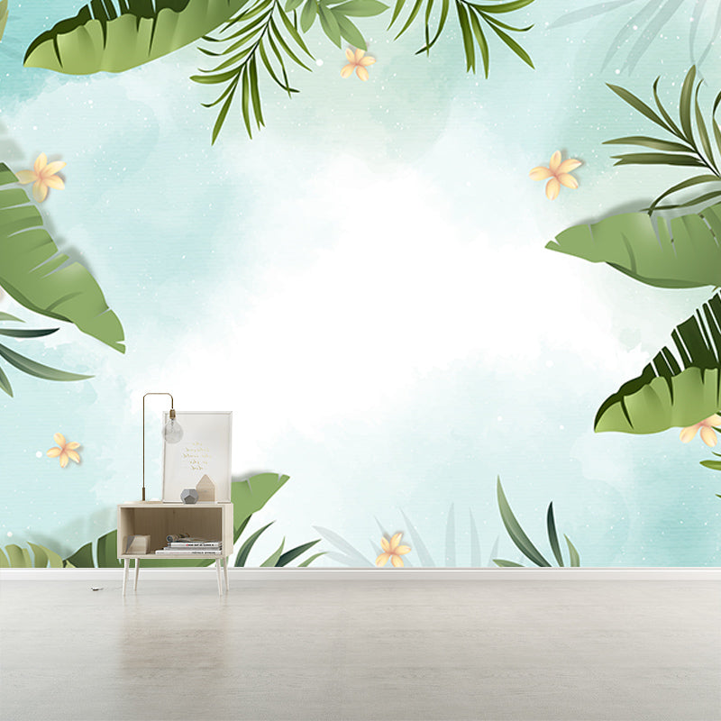 Environmental Illustration Mural Wallpaper Tropical Plants Indoor Wall Mural