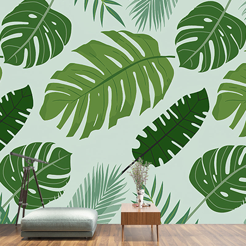 Illustration Environment Friendly Mural Wallpaper Tropical Plants Bedroom Wall Mural