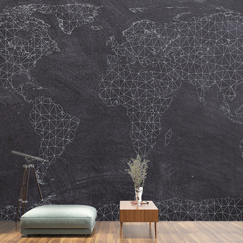 Beautiful Illustration Mural Wallpaper World Map Indoor Wall Mural