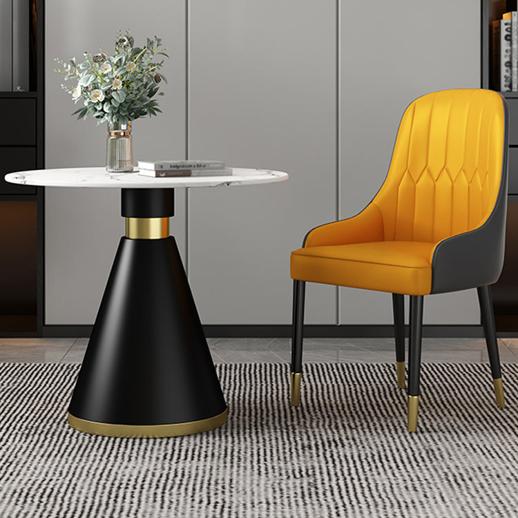 1/2/5 Pcs Metal Modern Dining Set with Round Table Dinette Set