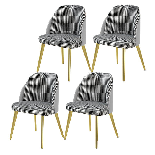 1/4/5/7 Pcs Metal Nordic Dining Set with Rectangle Table Dinette Set