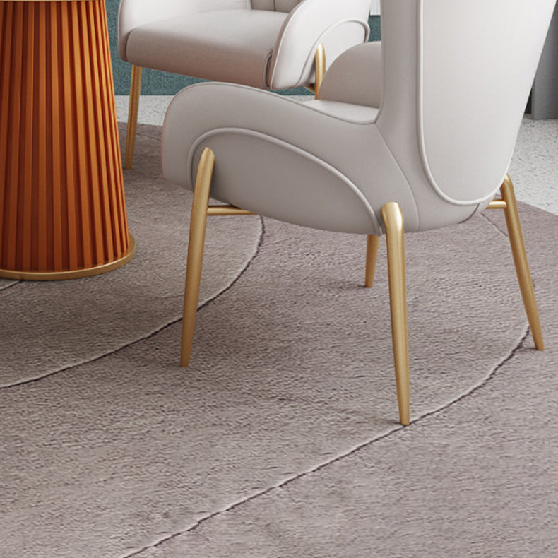 1/5 pcs Ensemble de salle à manger moderne en métal avec table ronde et jeu de restauration de base de piédestal