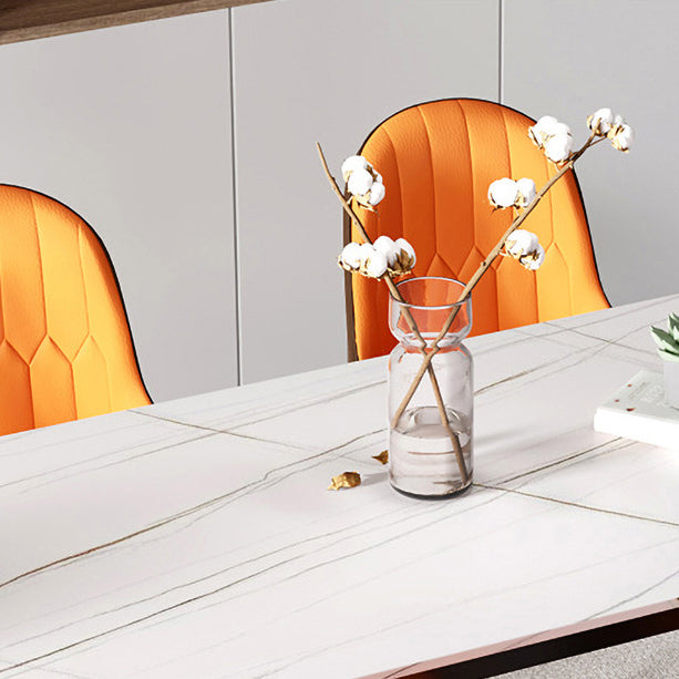 1/5/7 pc's metaal eigentijdse eetkamer set met rechthoekige tafelset set