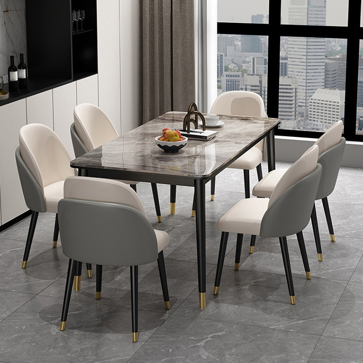1/2/5/7 Pieces Modern Dining Set Sintered Stone Dinette Table Set with Chairs