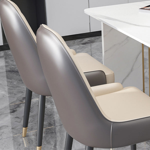 Luxe 1/2/5/7 stukken Dinerset Sintered Stone Rechthoek eettafel ingesteld met stoelen