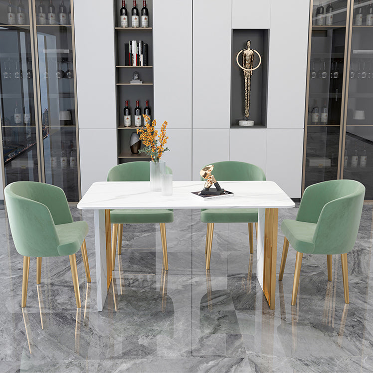 Luxe 1/2/5/7 stukken Dinerset Sintered Stone Rechthoek eettafel ingesteld met stoelen