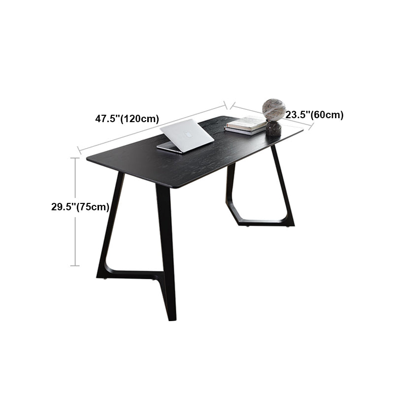 Mesa de comedor rectangular contemporánea de madera maciza mesa de madera de madera con base de trineo