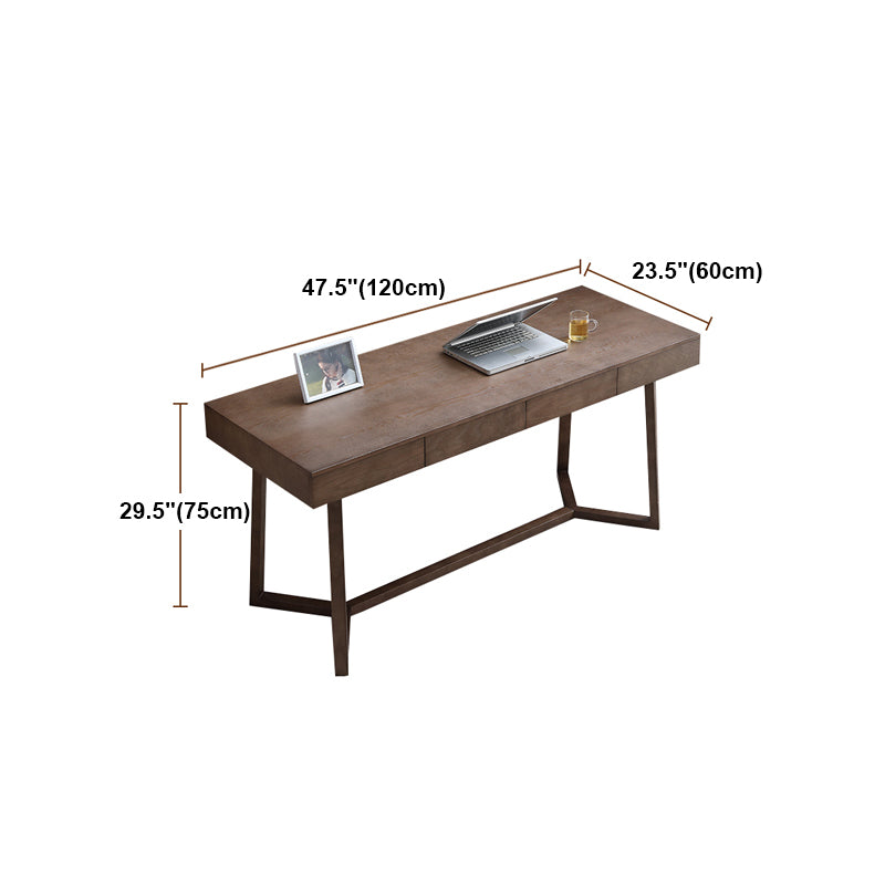 Solid Wood Contemporary Rectangular Dining Table Ash Wood Top Table with Trestle Base