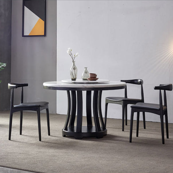 Mesa de comedor estándar moderna Mesa de comedor redonda de mármol con base de pedestal