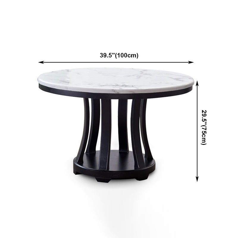 Mesa de comedor estándar moderna Mesa de comedor redonda de mármol con base de pedestal