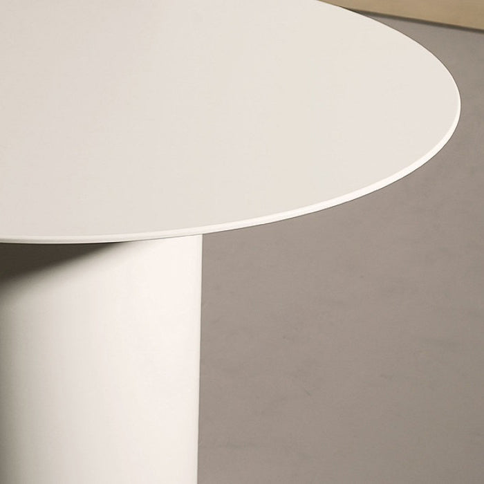 Mesa de comedor de madera maciza ovalada Mesa de comedor moderna con base de pedestal doble