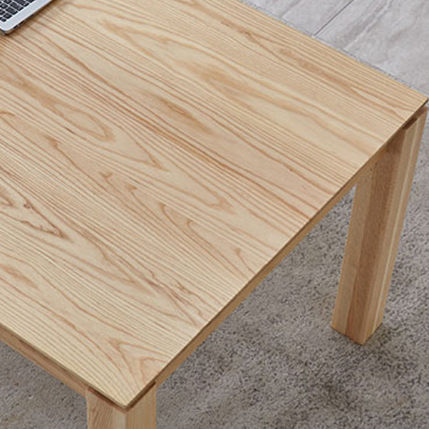 Wood Dining Table Rectangle Modern Table with 4 Legs for Restaurant