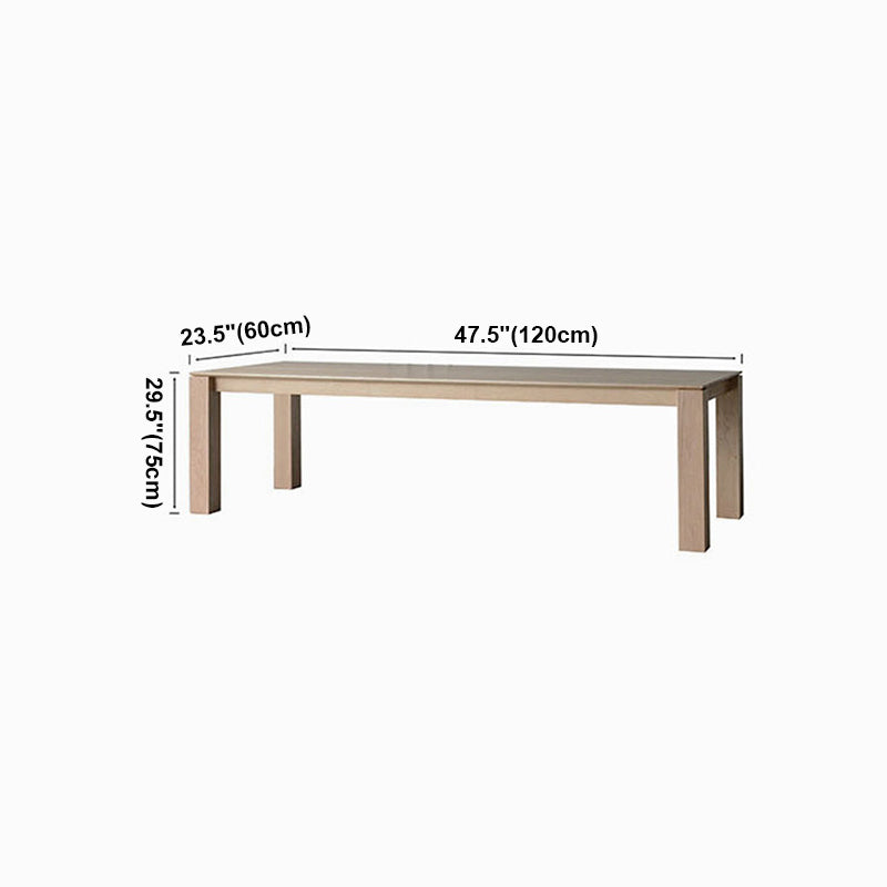 Wood Dining Table Rectangle Modern Table with 4 Legs for Restaurant