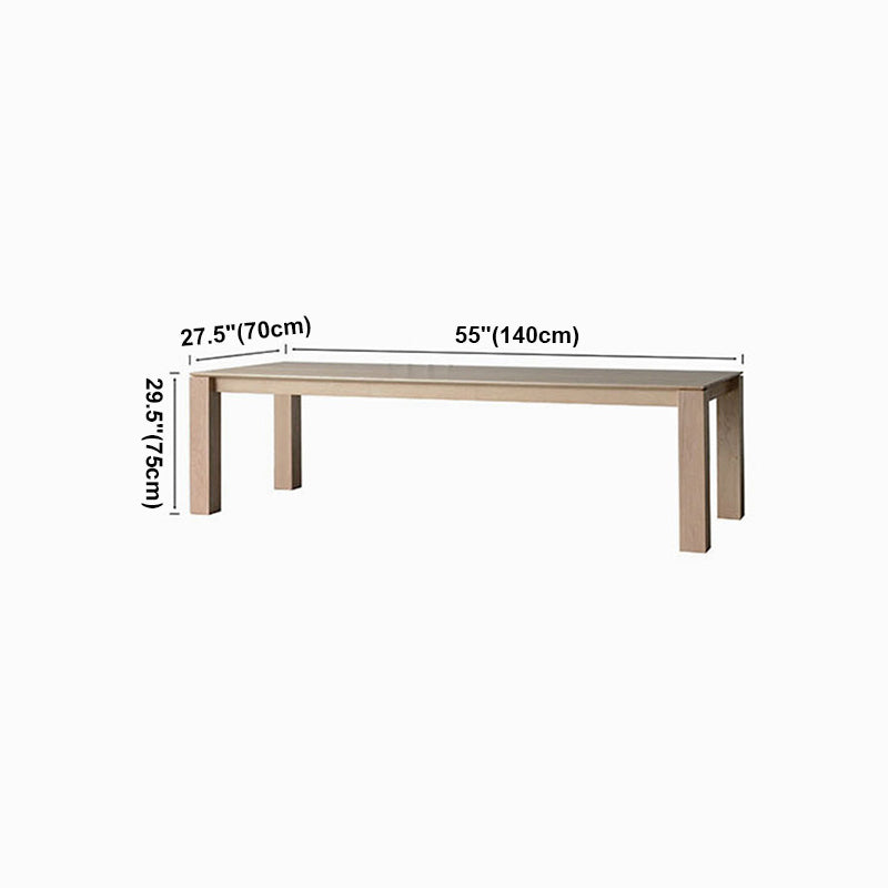 Wood Dining Table Rectangle Modern Table with 4 Legs for Restaurant