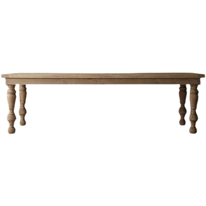 Mesa de comedor rectangular de madera de pino moderna con 4 patas para restaurante
