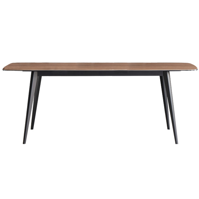 Mesa industrial de piedra sinterizada para restaurante, mesa de comedor rectangular con 4 patas de metal