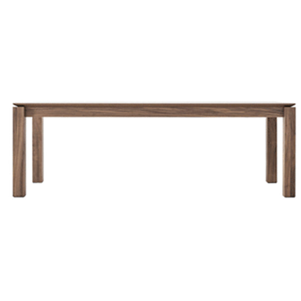 Mesa de comedor rectangular Mesa fija moderna de madera maciza con 4 patas