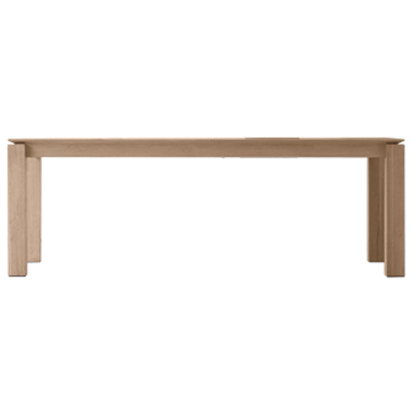 Mesa de comedor rectangular Mesa fija moderna de madera maciza con 4 patas