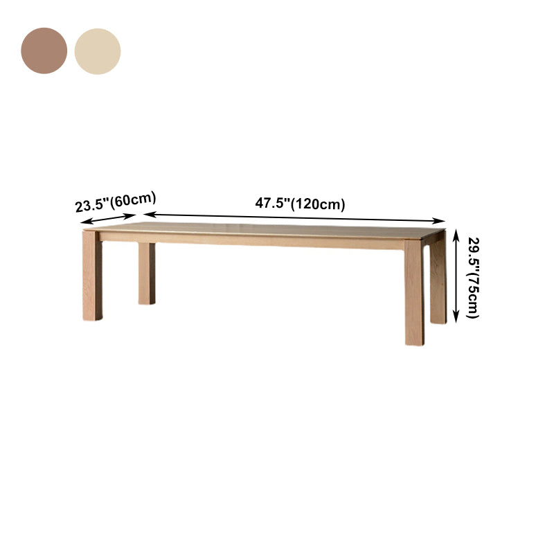 Mesa de comedor rectangular Mesa fija moderna de madera maciza con 4 patas