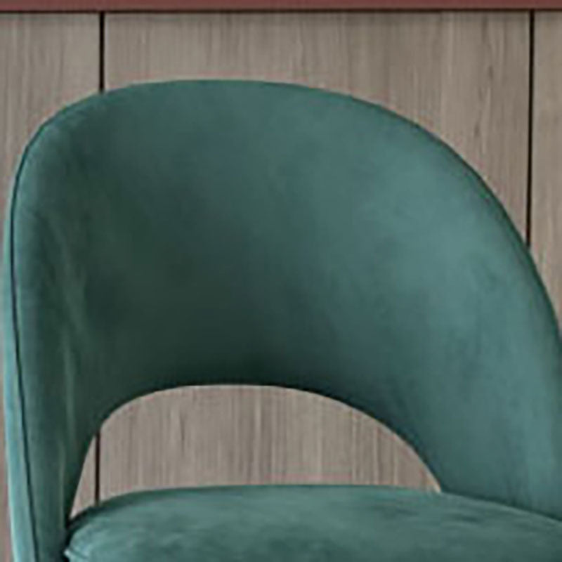 Sillas de comedor Nordic Glam, sillas laterales sin brazos con respaldo abierto para cocina con patas de metal