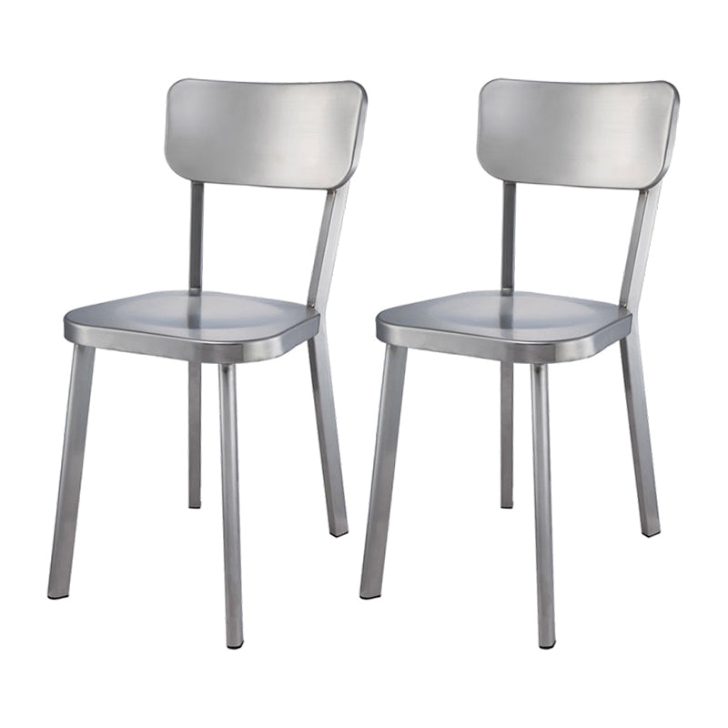 Chaise latérale de salle à manger en métal moderne, chaise sans bras à dossier ouvert pour restaurant