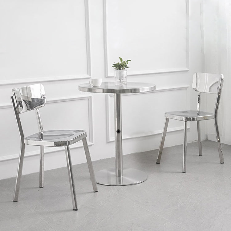 Chaise latérale de salle à manger en métal moderne, chaise sans bras à dossier ouvert pour restaurant