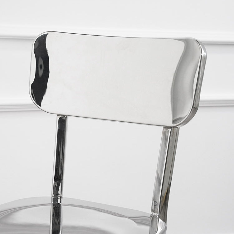 Chaise latérale de salle à manger en métal moderne, chaise sans bras à dossier ouvert pour restaurant