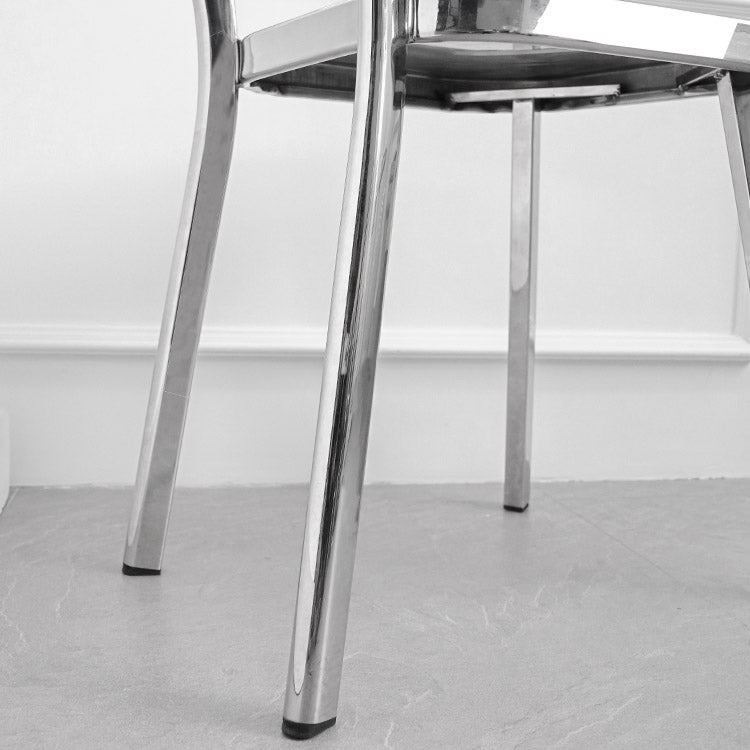 Chaise latérale de salle à manger en métal moderne, chaise sans bras à dossier ouvert pour restaurant