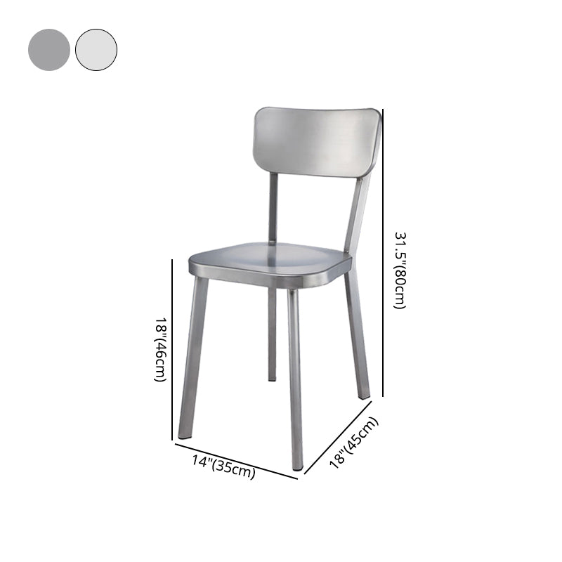 Chaise latérale de salle à manger en métal moderne, chaise sans bras à dossier ouvert pour restaurant