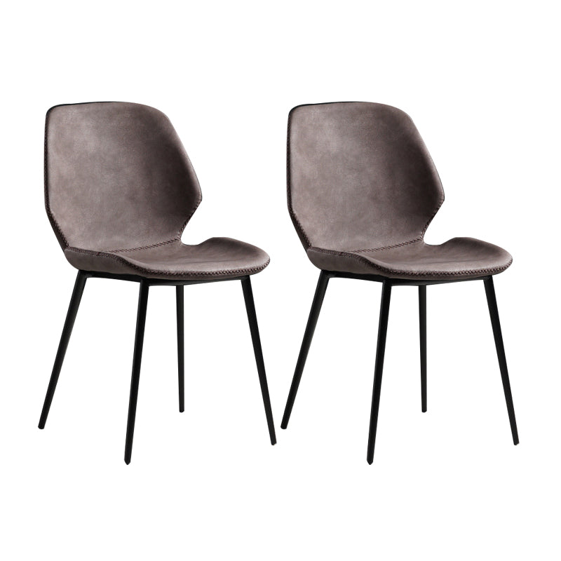 Silla lateral de comedor de metal moderno, respaldo sólido, silla sin brazos para uso en restaurantes