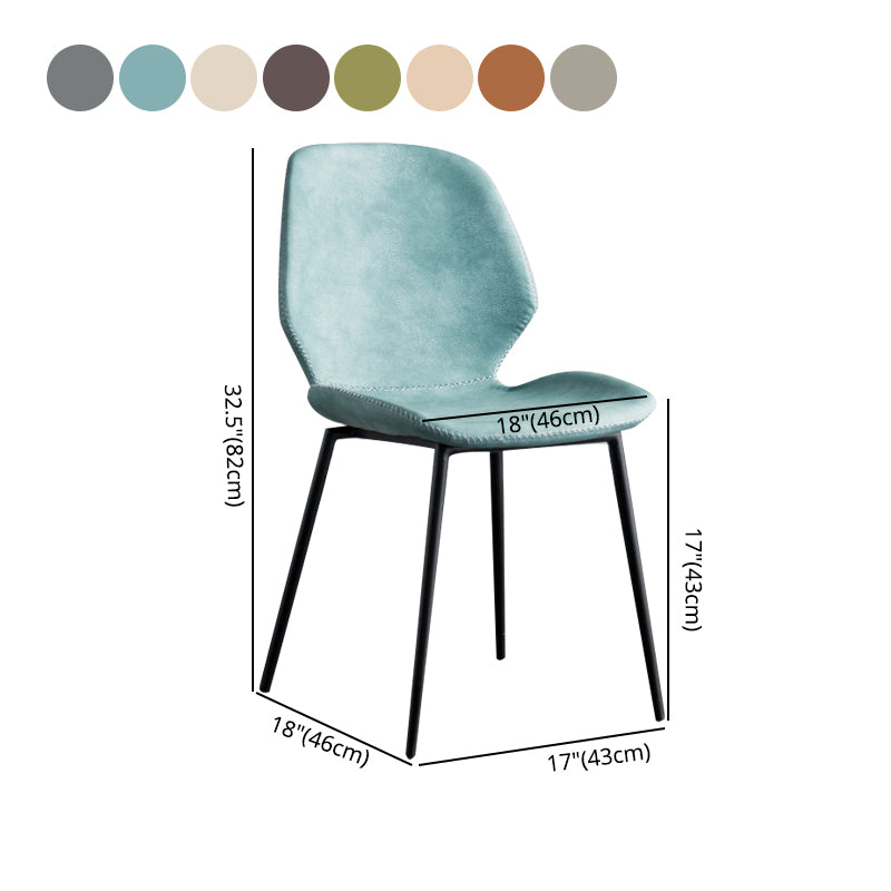 Silla lateral de comedor de metal moderno, respaldo sólido, silla sin brazos para uso en restaurantes