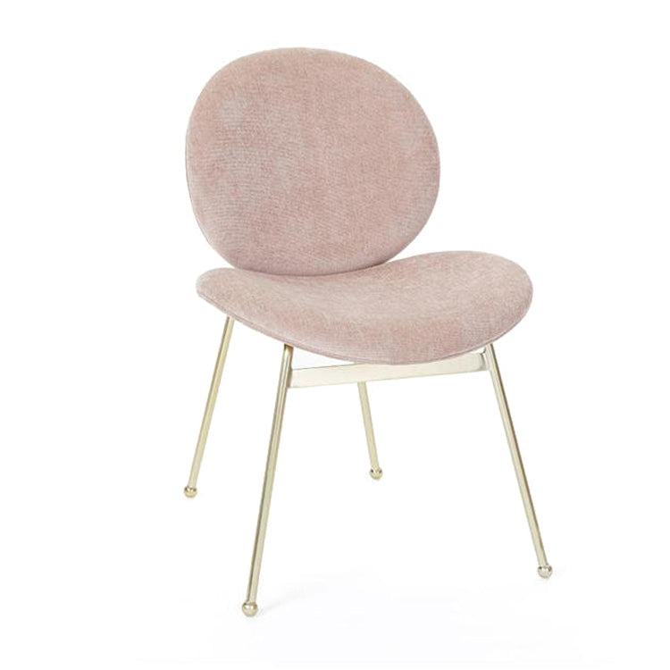 Silla de comedor de tela de lino de diseño minimalista, sillas con respaldo sólido sin brazos para el hogar