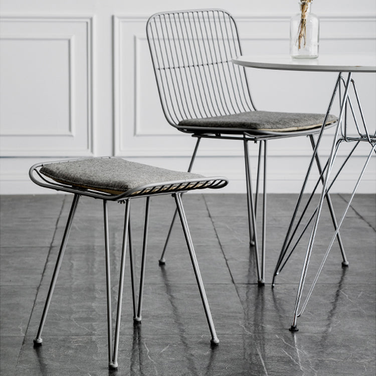 Silla lateral de comedor con respaldo abierto de diseño contemporáneo, sillas laterales de comedor sin brazos