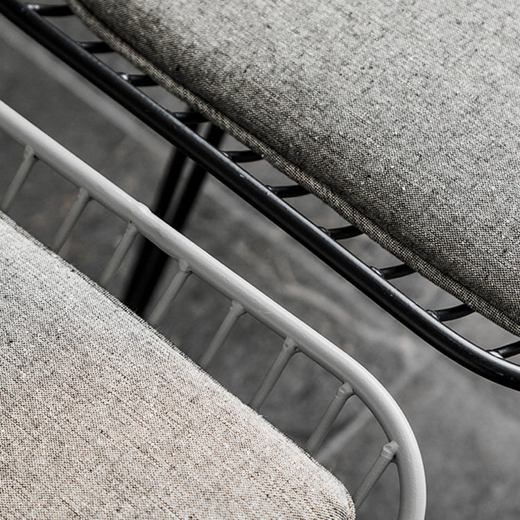 Silla lateral de comedor con respaldo abierto de diseño contemporáneo, sillas laterales de comedor sin brazos