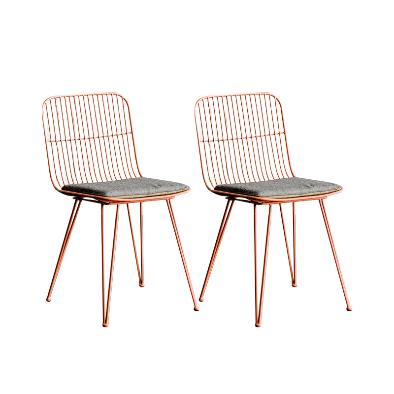 Silla lateral de comedor con respaldo abierto de diseño contemporáneo, sillas laterales de comedor sin brazos