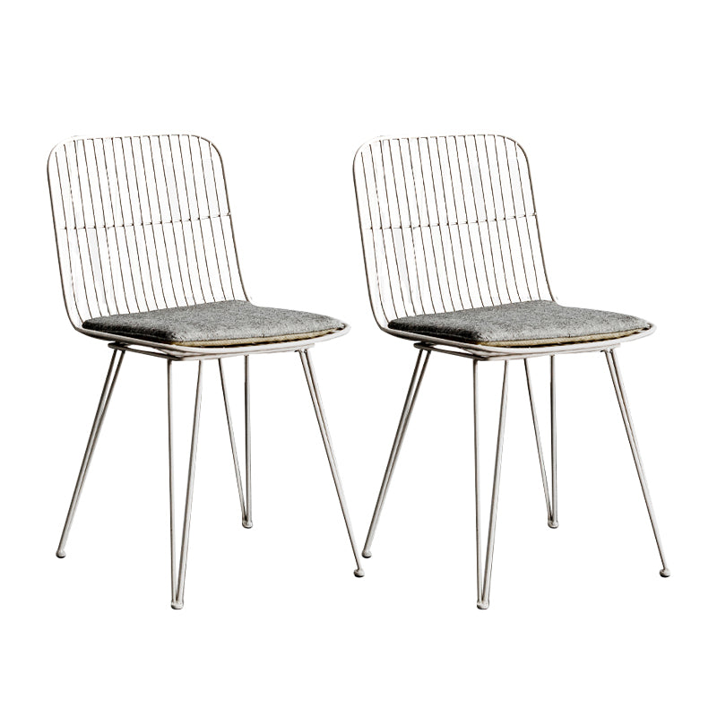 Silla lateral de comedor con respaldo abierto de diseño contemporáneo, sillas laterales de comedor sin brazos