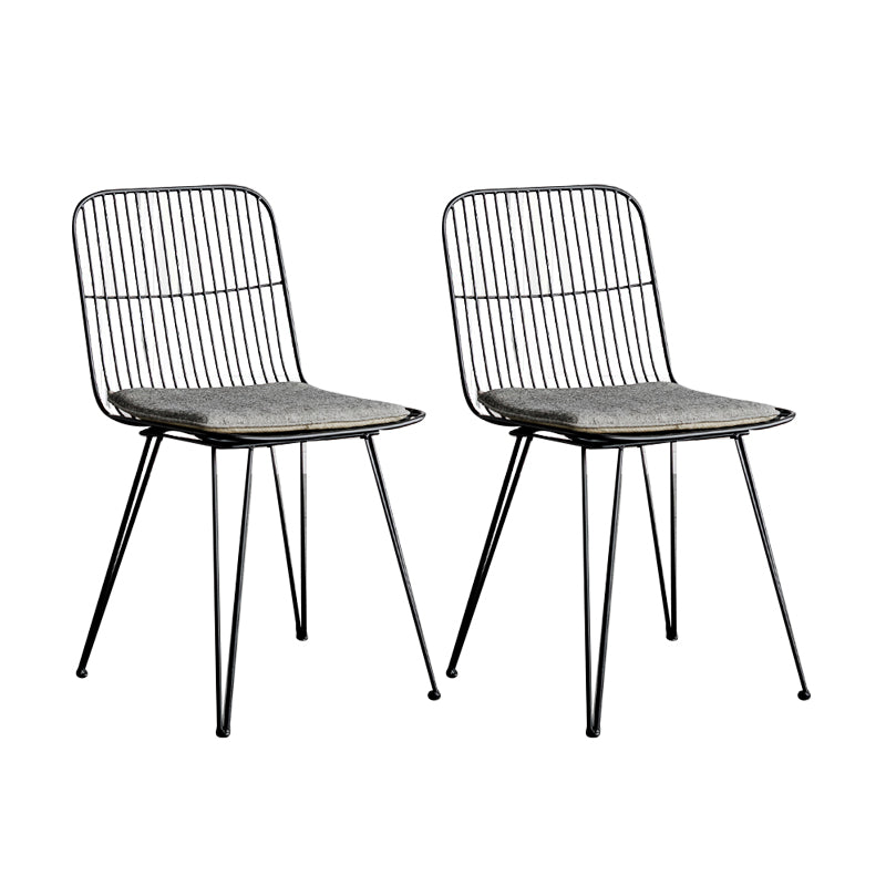 Silla lateral de comedor con respaldo abierto de diseño contemporáneo, sillas laterales de comedor sin brazos
