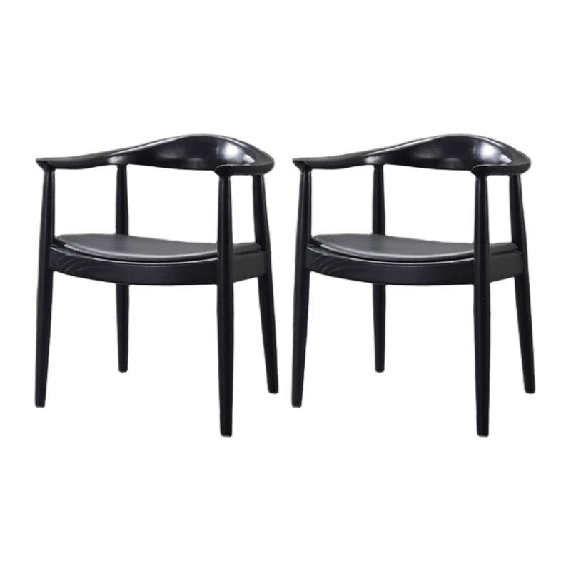 Silla de comedor de madera tradicional, silla lateral de cuero PU para uso en restaurantes