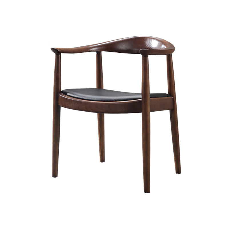Silla de comedor de madera tradicional, silla lateral de cuero PU para uso en restaurantes
